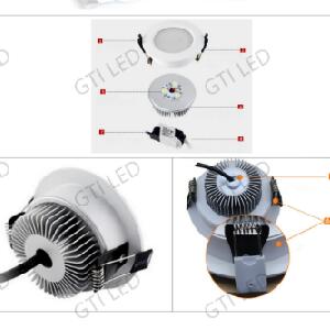aluminium led down light skd kits 5W to 24W